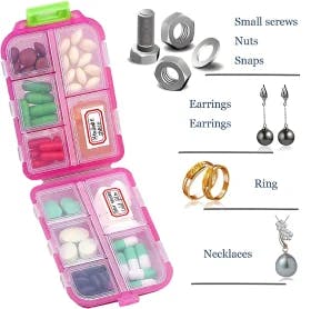 4 Pack Pill Case Portable Small Weekly Travel Pill Organizer product