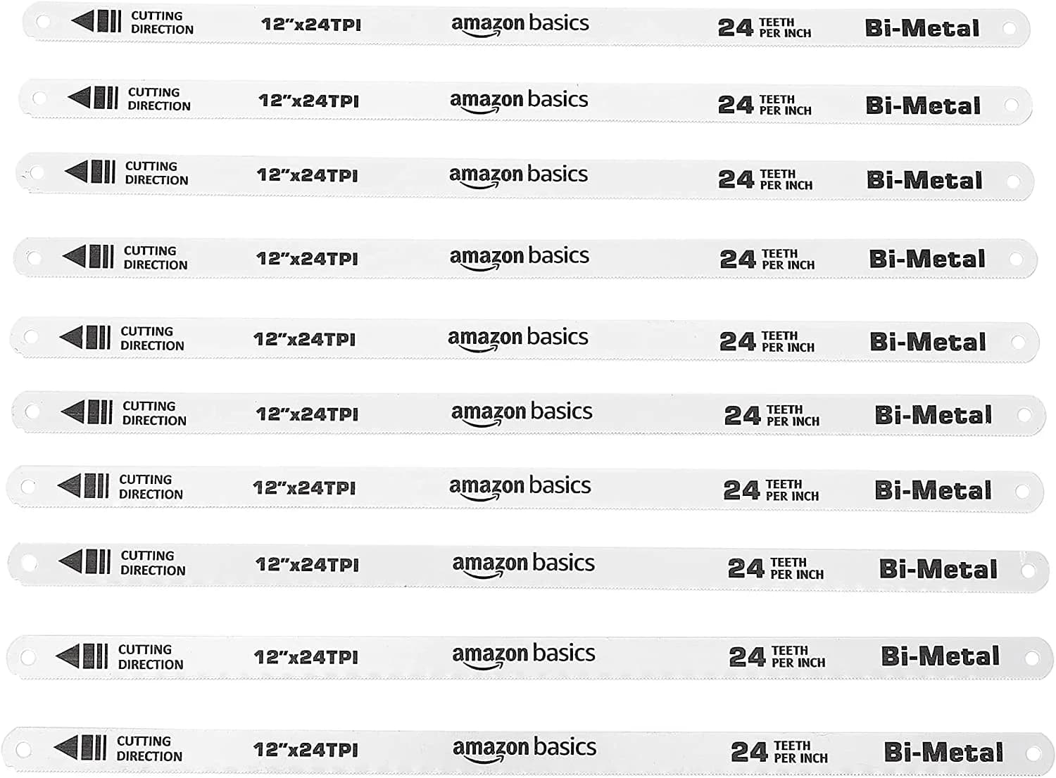 Amazon Basics Paquete de 10 cuchillas de sierra bimetálicas