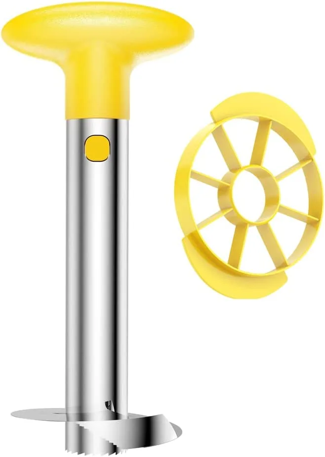 Pelador y rebanador de piñas, de acero inoxidable